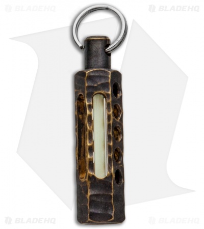 Spalinger Gear Brass Hex Carved Tritium Lantern (Antique Patina)