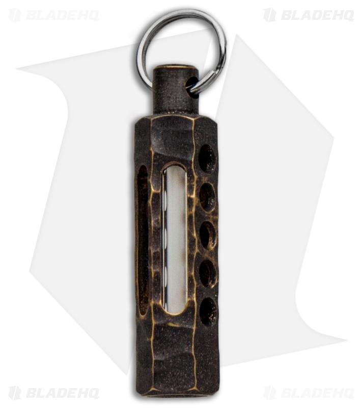 Spalinger Gear Brass Hex Carved Tritium Lantern (Antique Patina)
