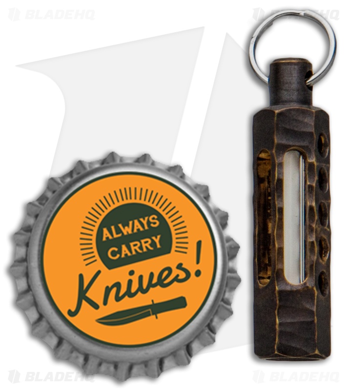 Spalinger Gear Brass Hex Carved Tritium Lantern (Antique Patina)