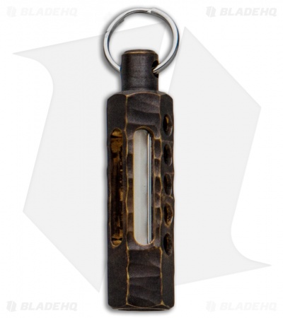 Spalinger Gear Brass Hex Carved Tritium Lantern (Antique Patina)