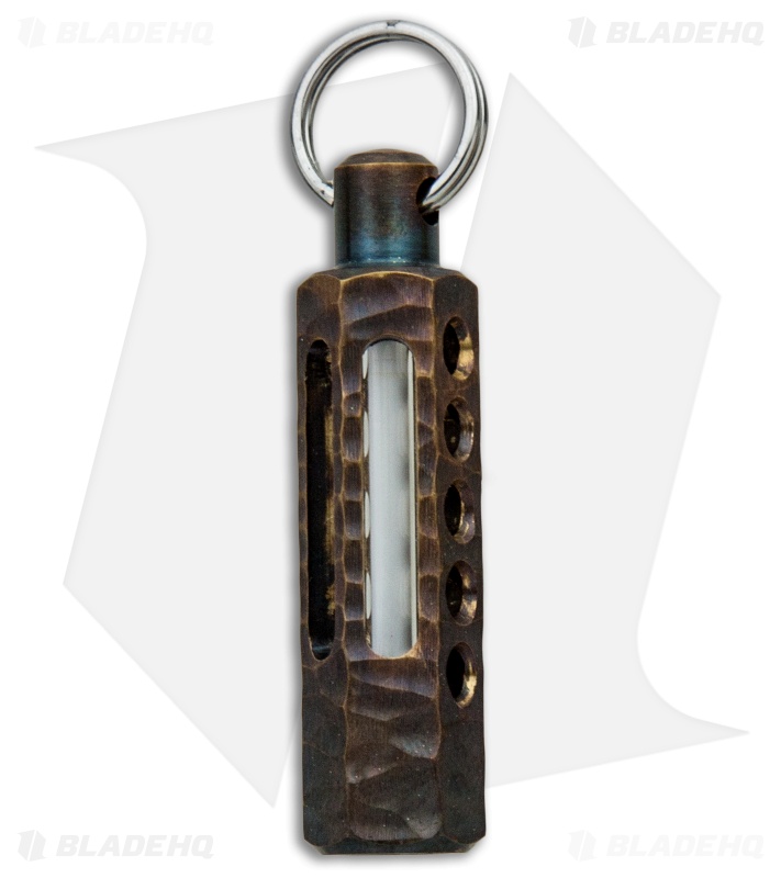 Spalinger Brass Hex Tritium Lantern (Carved Antique Patina)