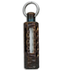 Spalinger Brass Hex Tritium Lantern (Carved Antique Patina)