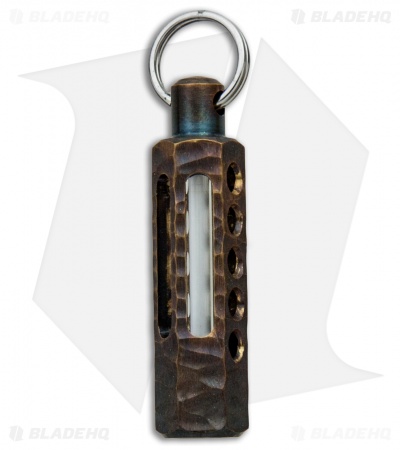 Spalinger Brass Hex Tritium Lantern (Carved Antique Patina)