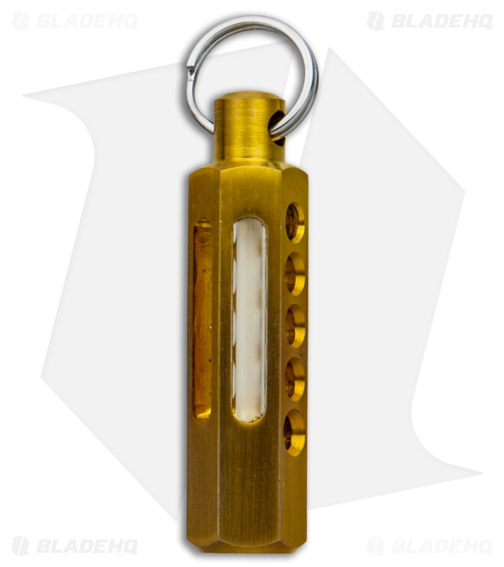 Spalinger Brass Hex Tritium Lantern (Satin Torched)