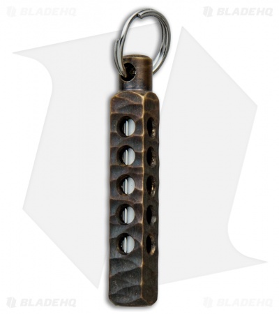 Spalinger Brass Square Minimalist Tritium Lantern (Carved Antique Patina)