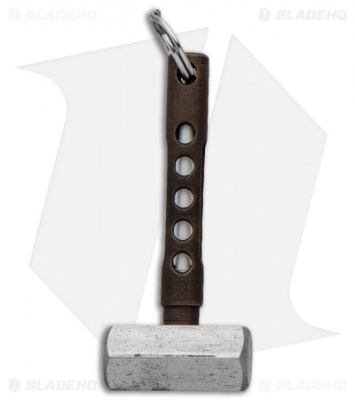 Spalinger Hammer Brass Slot Hole Tritium Lantern Bead (Dark Patina) 