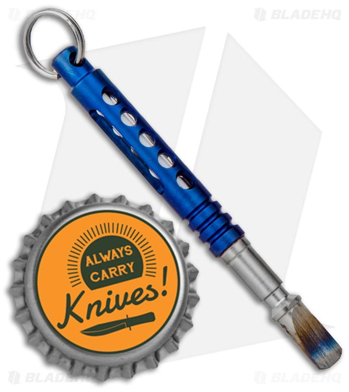 Spalinger Gear Minimalist Tritium Pry-Tool Key Chain (Anodized Dark Blue)