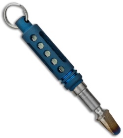 Spalinger Gear Round Tritium Pry-Tool Key Chain (Anodized Light Blue)