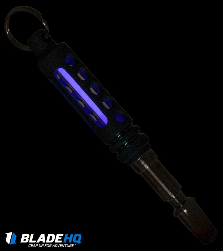 Spalinger Gear Round Tritium Pry-Tool Key Chain (Anodized Light Blue)