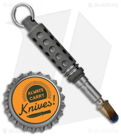 Spalinger Gear Round Tritium Pry-Tool Key Chain (Blasted Raw)