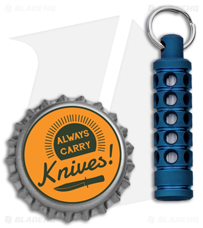 Spalinger Gear Titanium Round Grooved Lantern (Blasted Light Blue Ano)