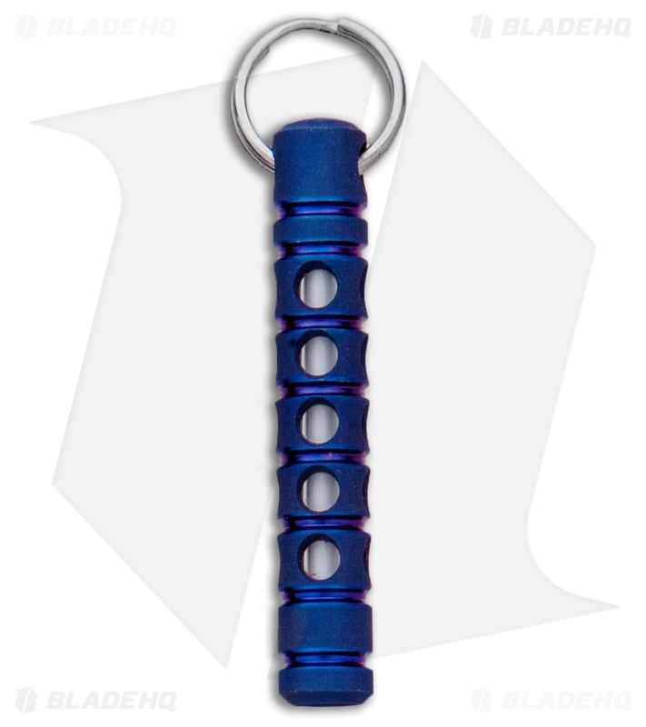 Spalinger Gear Titanium Round Minimalist Grooved Lantern (Blasted Dark Blue Ano)