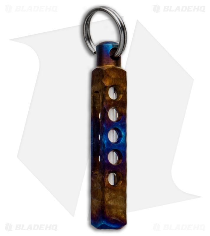 Spalinger Gear Titanium Square Minimalist Carved Tritium Lantern (Torched)
