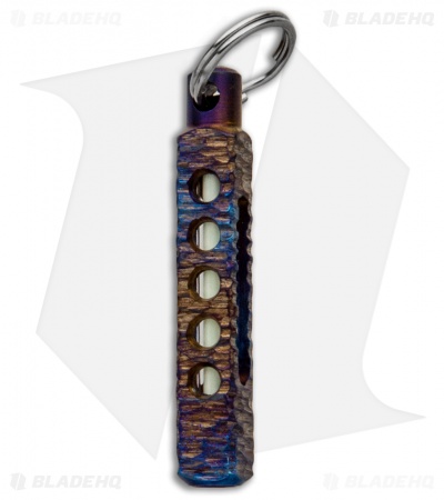 Spalinger Gear Titanium Square Minimalist Finely Carved Tritium Lantern(Torched)