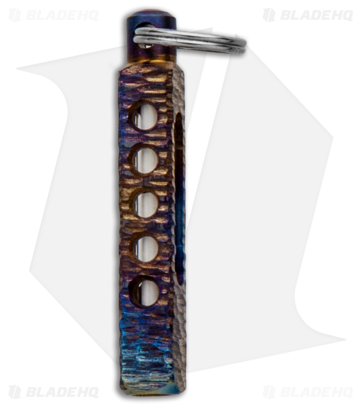 Spalinger Gear Titanium Square Minimalist Finely Carved Tritium Lantern(Torched)