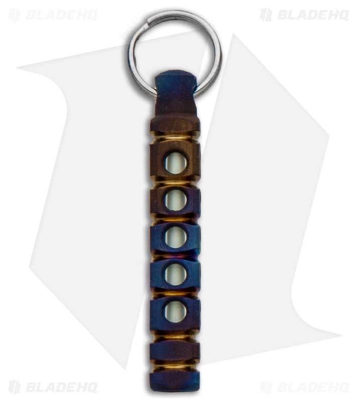 Spalinger Gear Titanium Square Minimalist Grooved Tritium Lantern(Blast Torched)