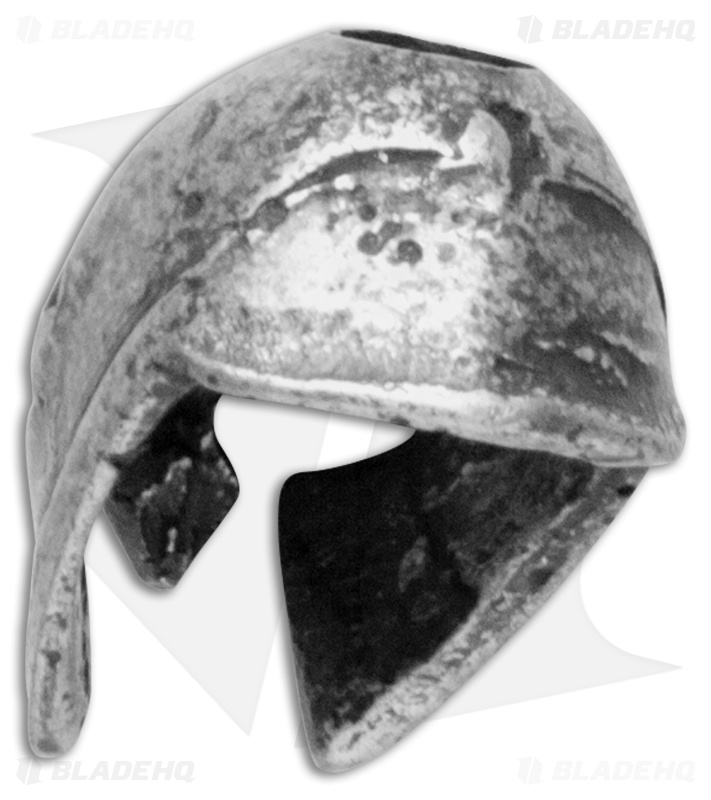 Viking Crusader Helmet Lanyard Bead - Pewter