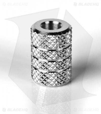 JigPro Lanyard Bead Thin Groove Knurled Stainless Steel Cinch Sleeve (Polished)