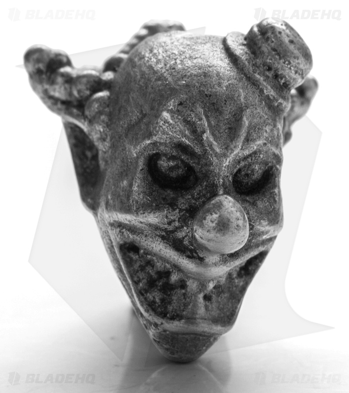 Magallona Crazy Clown Skull Lanyard Bead (Pewter) 