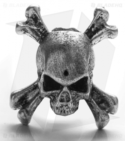 Magallona Crossbones Skull Lanyard Bead (Pewter) 