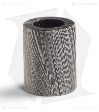 Tallen Cylinder Damascus Bead w/ Black Paracord Lanyard