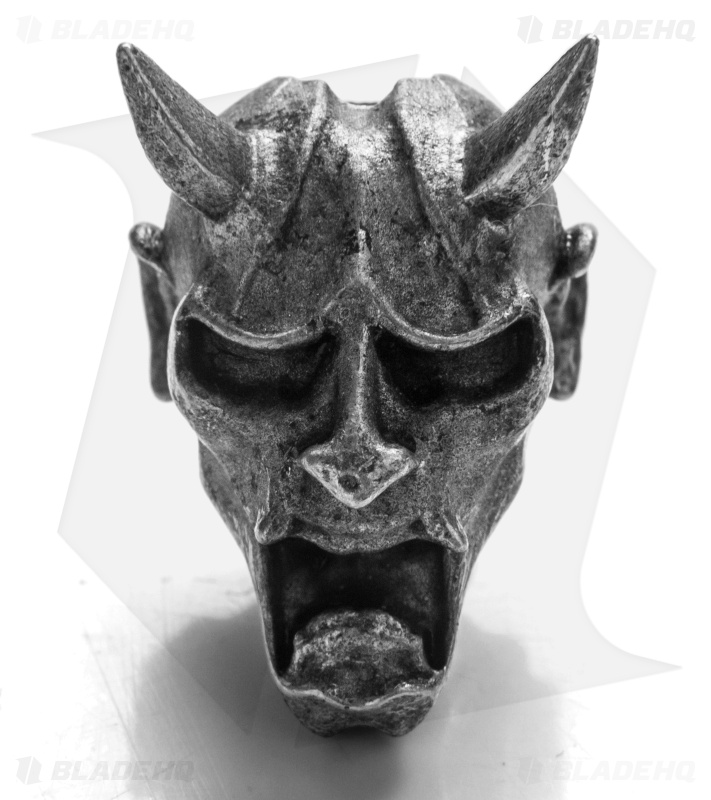 Magallona Hannya Skull Lanyard Bead (Pewter) 