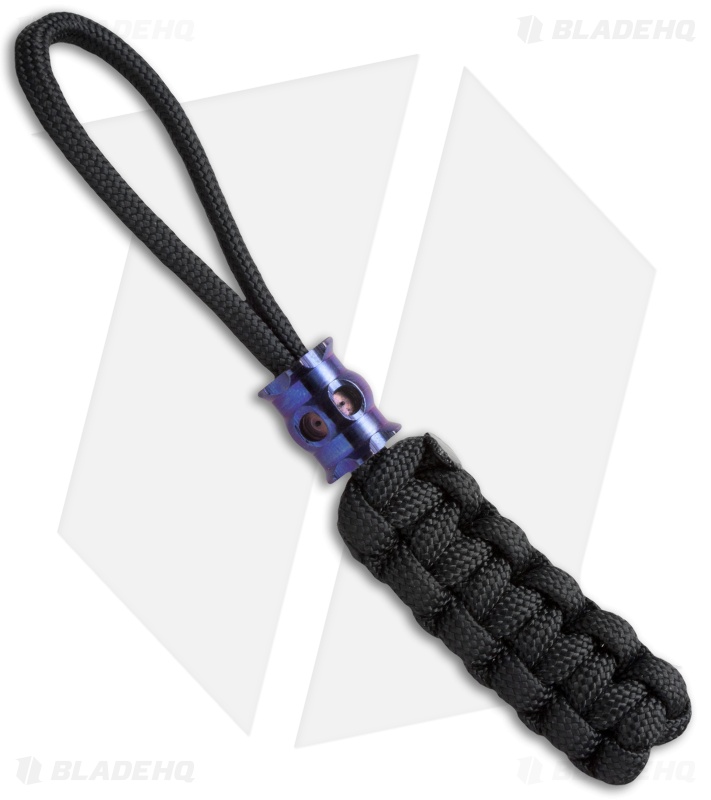 Darrel Ralph DDR Purple Titanium Bead w/ Black Paracord Lanyard Fob