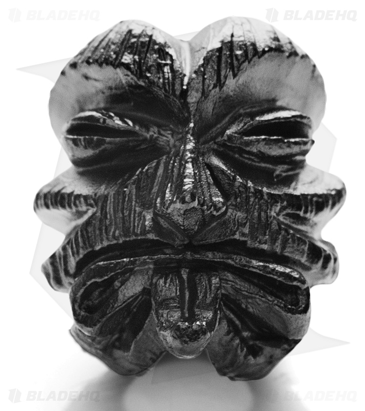 Schmuckatelli Kiko Skull Lanyard Tiki Bead (Matte Hematite)