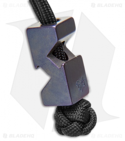 KnifeGuys Brew Bead Titanium Bottle Opener Lanyard - Purple Anodized