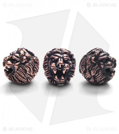 Lion ARMory Small Lion Head Beads Copper (Set of 3)