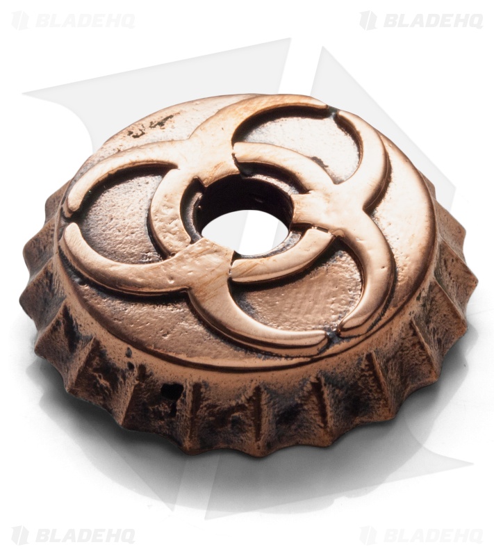Lion ARMory Beer Cap Toxic Tag Key Chain Bead Copper