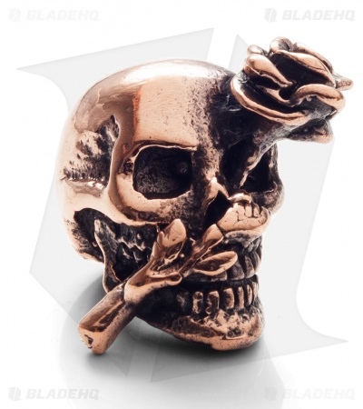 Lion ARMory Skull & Rose Bead Copper
