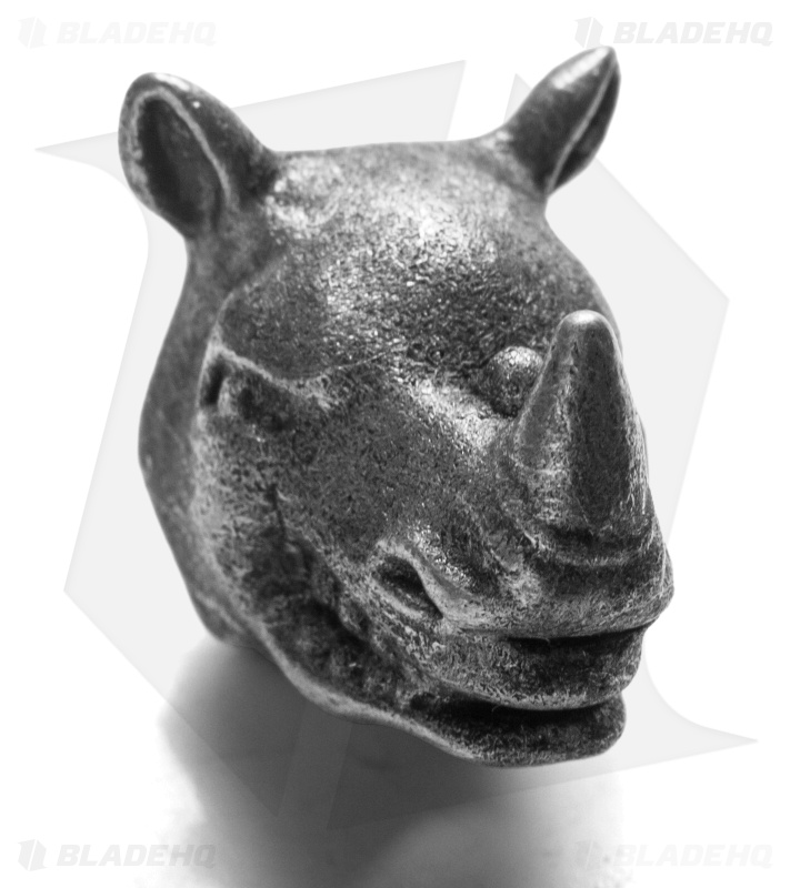 Magallona Rhino Skull Lanyard Bead (Pewter) 