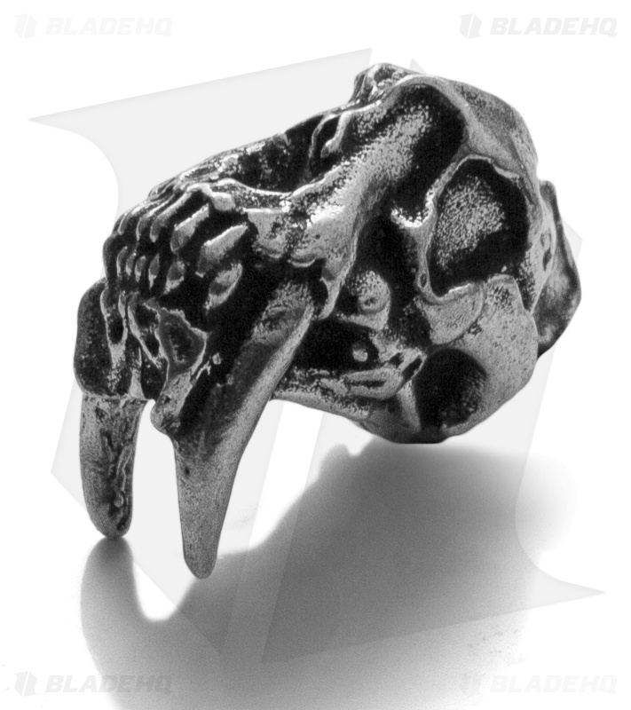 Schmuckatelli Sabertooth Skull Bead (Pewter)