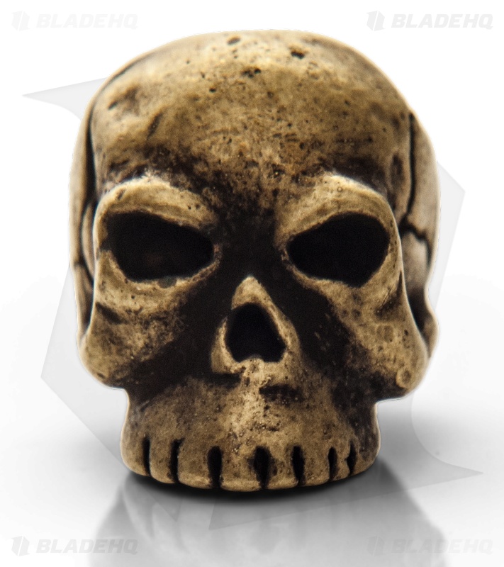 Schmuckatelli Original Classic Skull Lanyard Bead (Roman Brass Oxidized)
