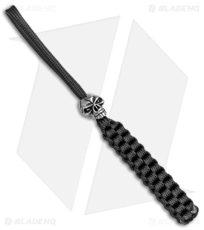 Schmuckatelli Emerson Lanyard Black w/ Skull Bead