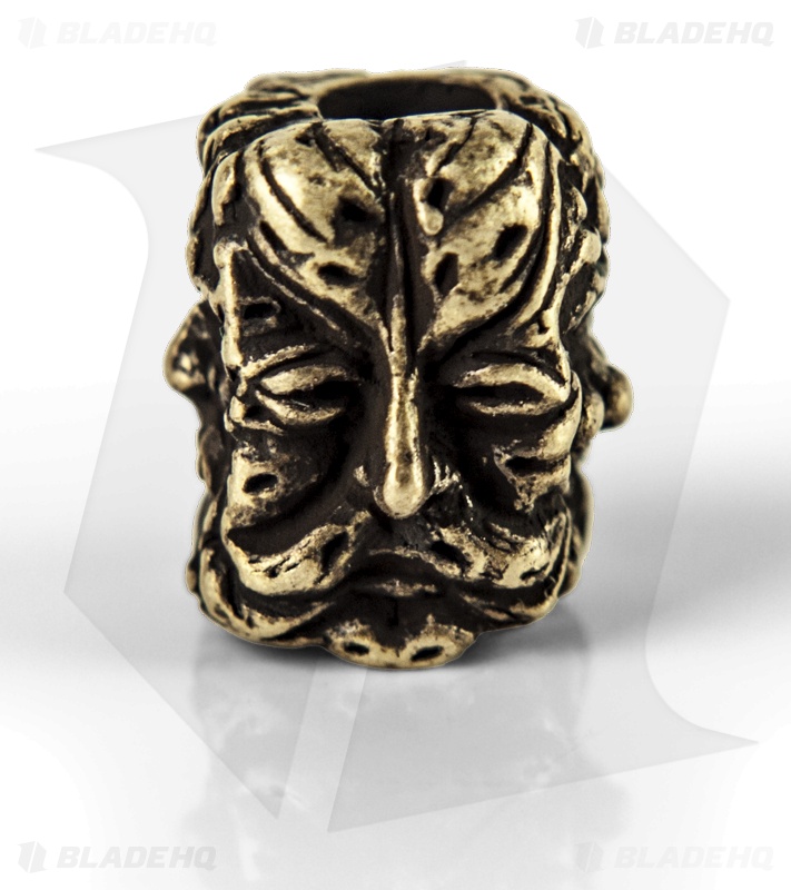 Schmuckatelli Green Man Lanyard Bead (Roman Brass Oxidized)