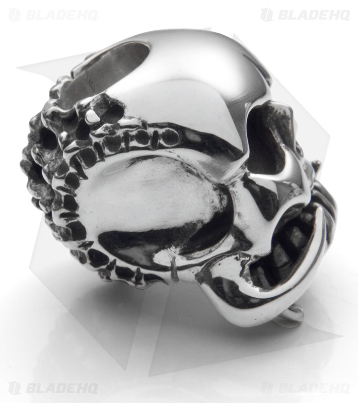Phantom Steelworks Chris Black Designs Seeker Skull Bead v2.0 Sterling Silver