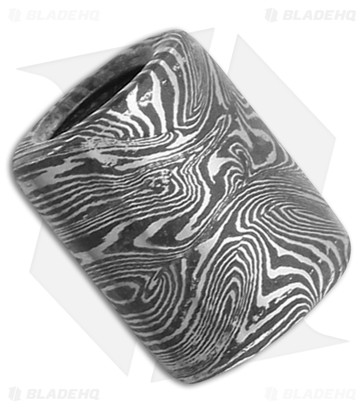 Zoe Crist Knives Cylinder Damascus Bead