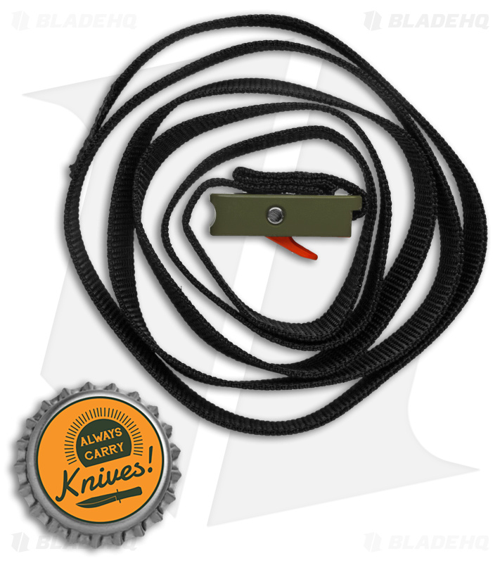 Austere Manufacturing 3/4" Cam Utility Strap Dark Green/Orange Al (3ft Nylon) 