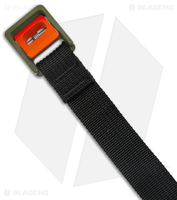 Austere Manufacturing 3/4" Cam Utility Strap Dark Green/Orange Al (3ft Nylon) 