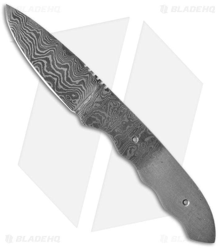 Tallen Big Foot Hunter Drop Point Knife Damascus Blade Blank BL-DM2706
