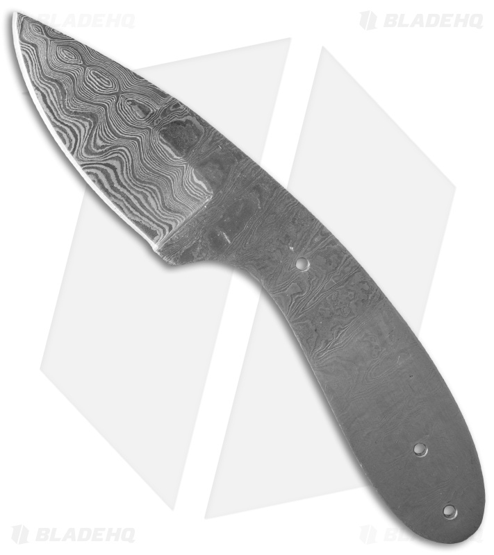 Tallen 7" Drop Point Hunter Knife Damascus Blade Blank BL-DM2719