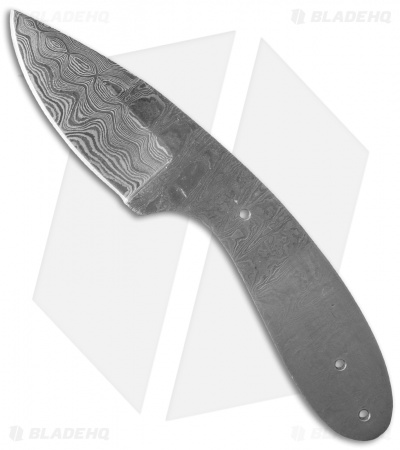 Tallen 7" Drop Point Hunter Knife Damascus Blade Blank BL-DM2719