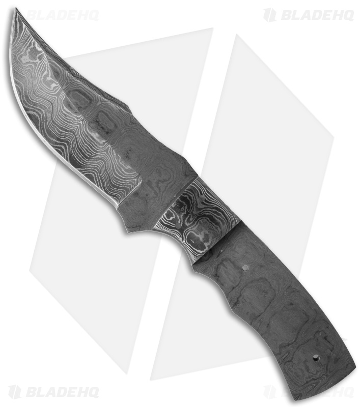 Tallen 8" Integral Clip Point Hunter Knife Damascus Blade Blank BL-DM2724