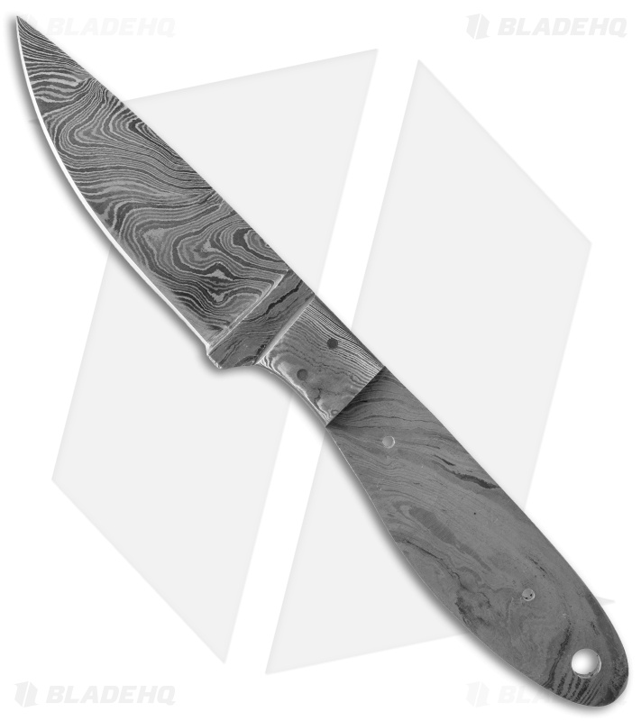 Tallen 8" Integral Drop Point Hunter Knife Damascus Blade Blank BL-DM2725