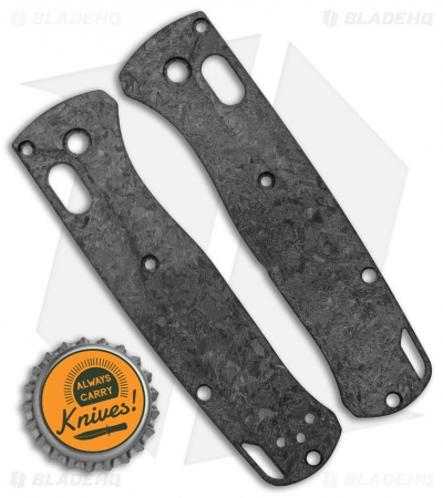 Flytanium Custom Crossfade Shredded Carbon Fiber Scales for Benchmade Bugout