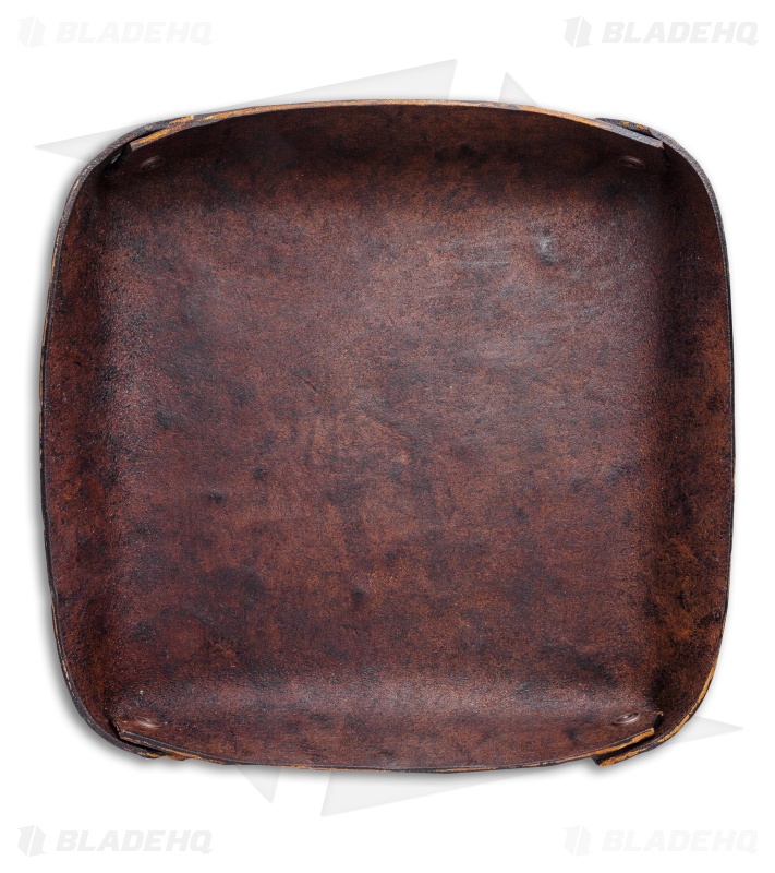 Fire Hall Knife & Leather Antiqued Leather Large Valet Tray