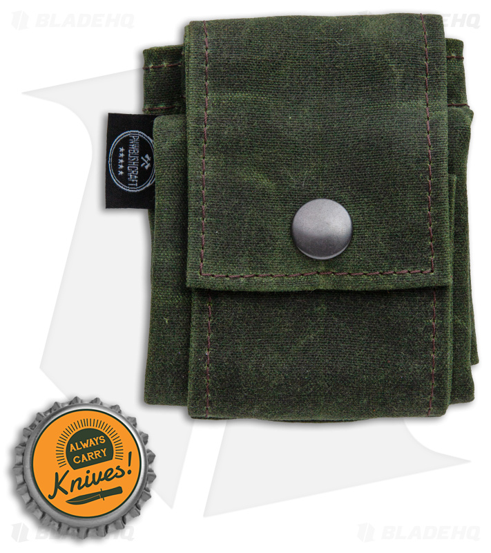 PNW Bushcraft Foraging Pouch - OD Green Canvas - Blade HQ
