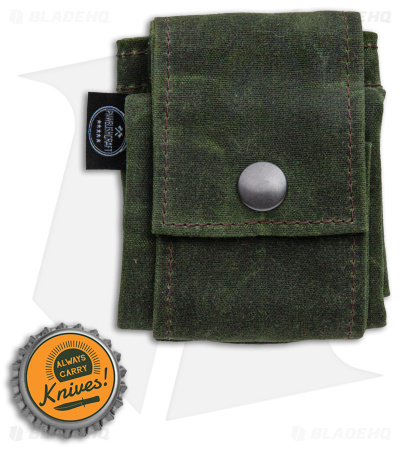 PNW Bushcraft Rugged Waxed Foraging Pouch Hip Bag - OD Green Canvas